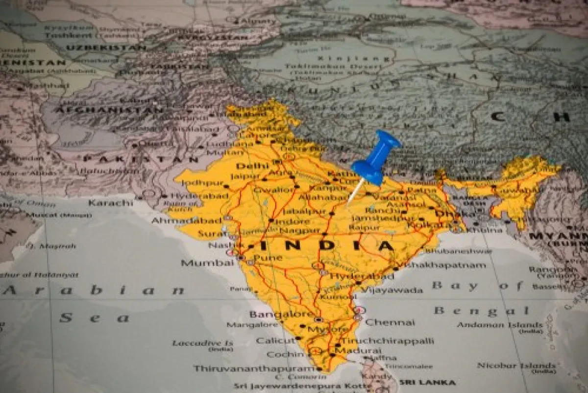 India-on-map
